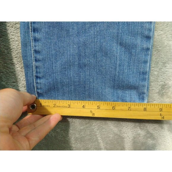 American Eagle Jeans Womens 6 Blue Denim Stretch Slim Boot Low Rise Medium Wash - Picture 6 of 9